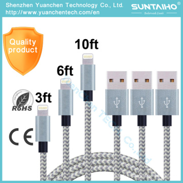 Cable USB de datos de sincronización de carga rápida para iPhone6 ​​6s Plus